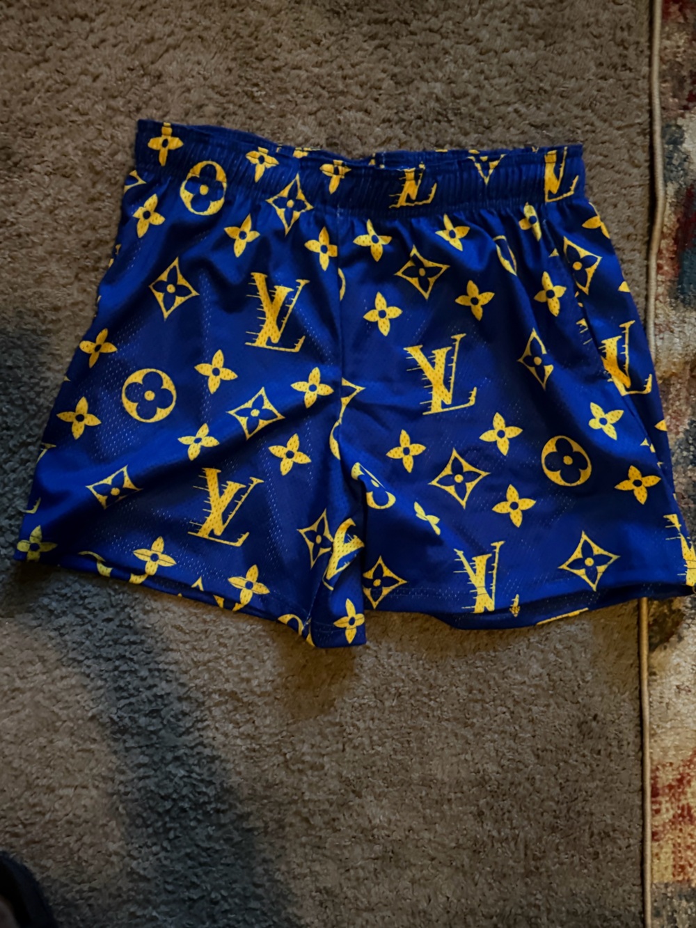 Louis Vuitton Blue and Yellow Monogram Athletic Shorts